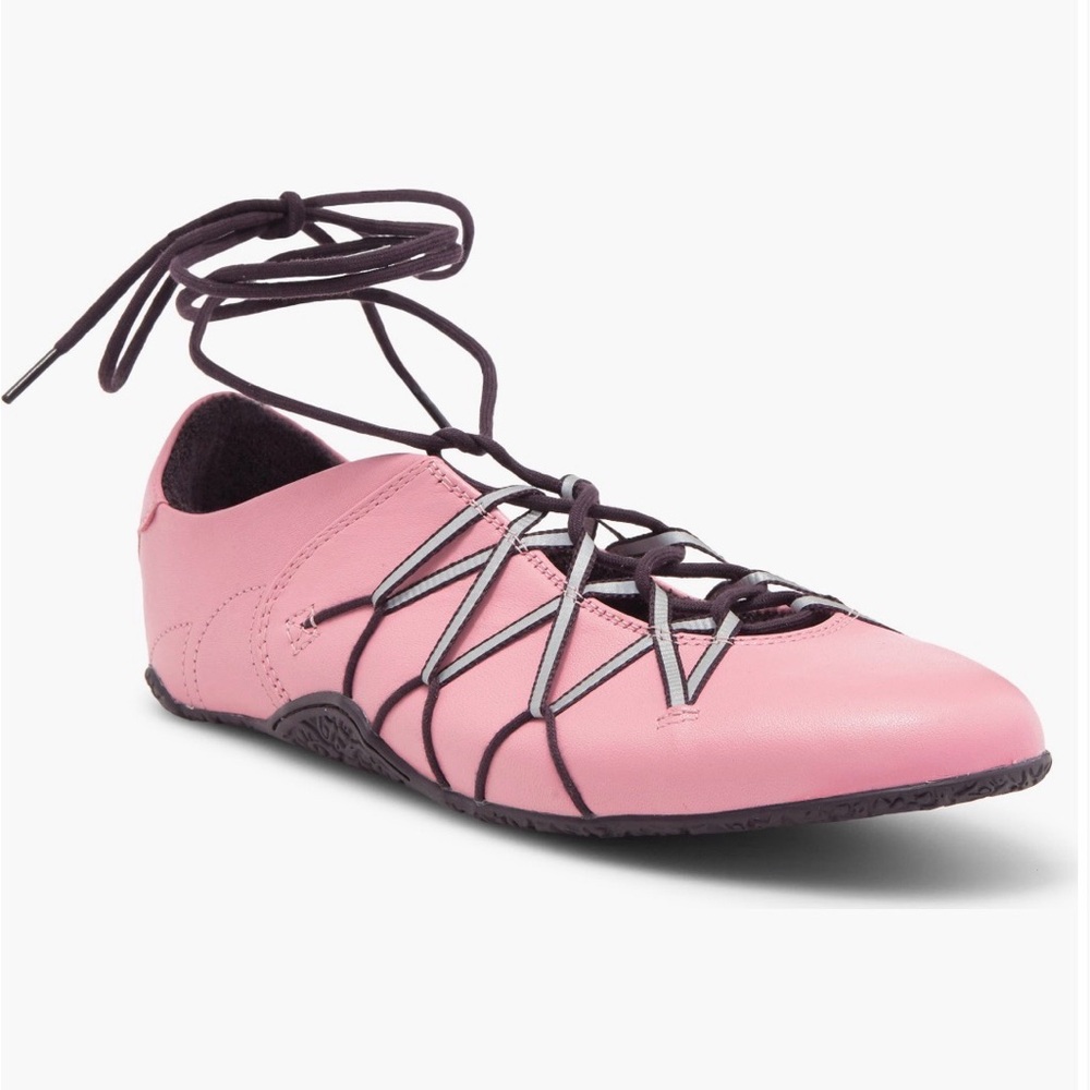Jeffrey Campbell Pink Lace-Up Leather Heels